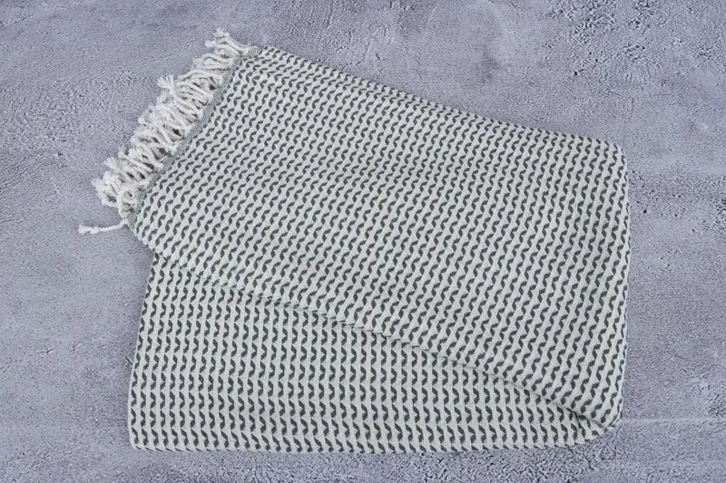 Organic Towel, Peshtemal Towel, Organic Turkish towel, 70x40 Cotton Diamond Towel, Bridal Party Gifts, Travel towel, Turkish Beach Towel Monogram - 6