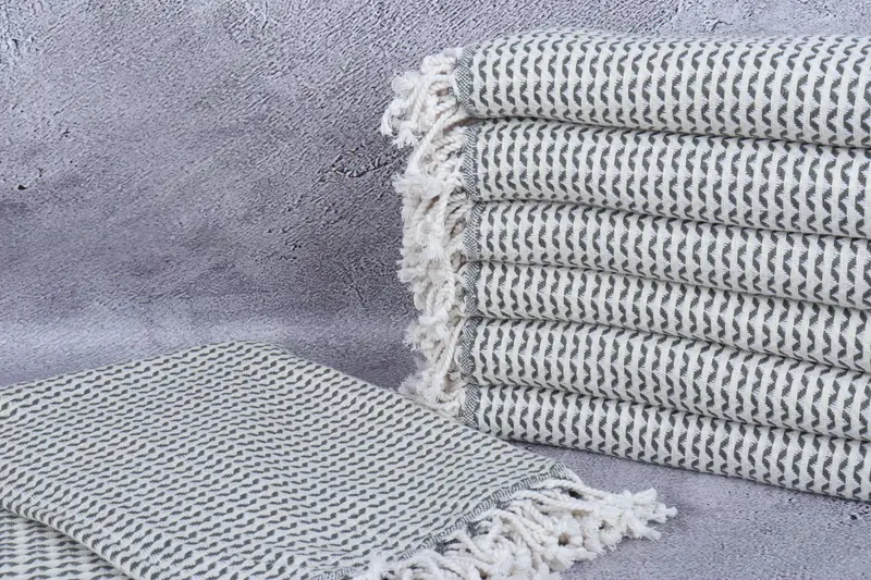Organic Towel, Peshtemal Towel, Organic Turkish towel, 70x40 Cotton Diamond Towel, Bridal Party Gifts, Travel towel, Turkish Beach Towel Monogram - 2