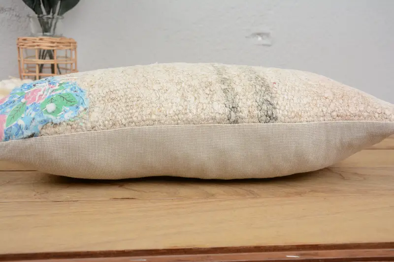 Vintage Kilim Pillow Pillow Cover, Boho Pillow Sham Cover, Pillow Cover, Vintage Pillow, Vintage Kilim Pillow, 8x16 Beige Cushion Cover - 5