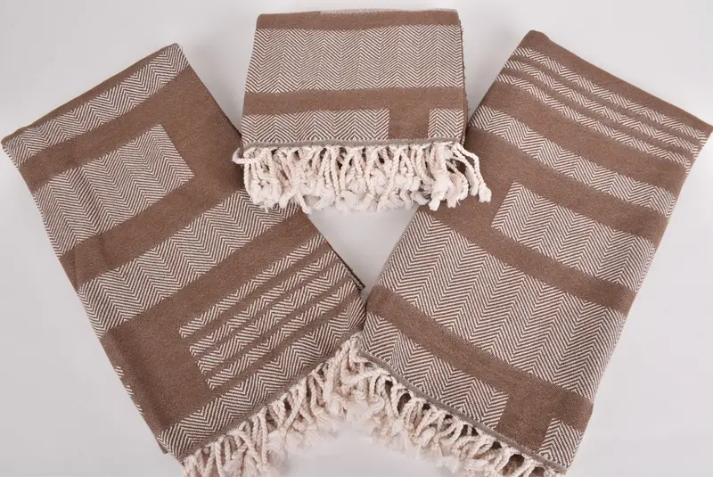 Eco-friendly Turkish peshtemal towel, 68x38 Cotton Chevron Towel, Valentines Day Gift For Him, Beach towel, Wedding Favors, Luxury towel, Spa Towel - 6