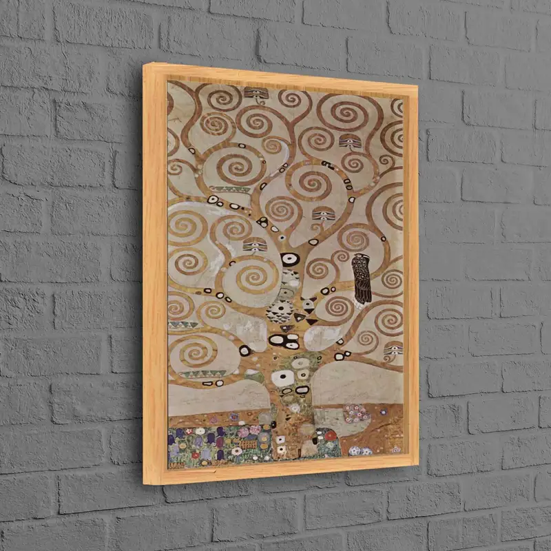 グスタフ クリムト ツリー キャンバス: 抽象的なアール ヌーボー クリムト スタイル プリント