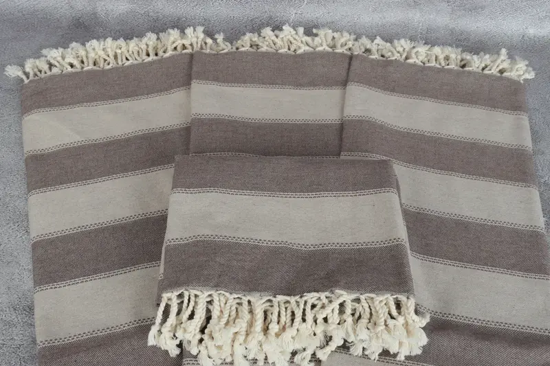Handmade Turkish Towel, Embroidery Towel, Organic towel, Personalized Gifts, 68x36 Cotton Striped Towel, Lightweight towel, Boyfriend Christmas Gift - 4