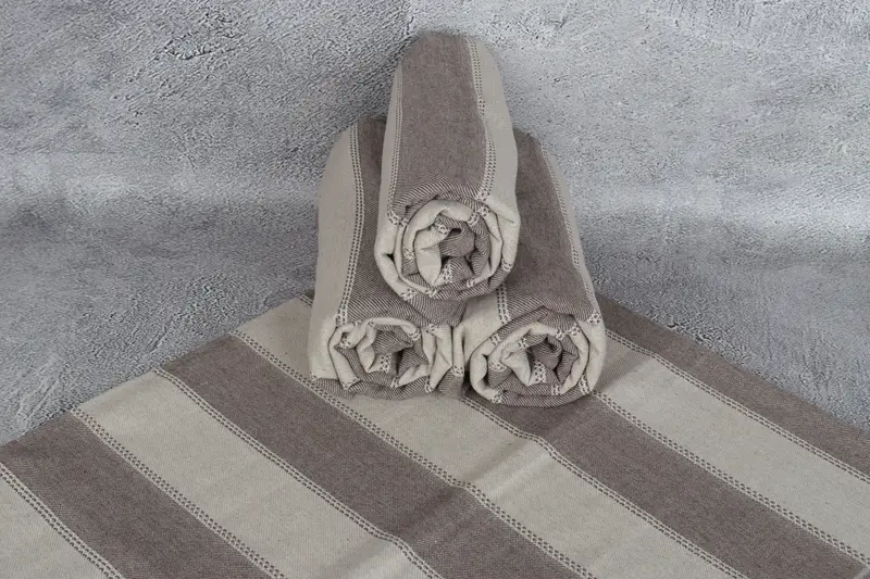 Handmade Turkish Towel, Embroidery Towel, Organic towel, Personalized Gifts, 68x36 Cotton Striped Towel, Lightweight towel, Boyfriend Christmas Gift - 7
