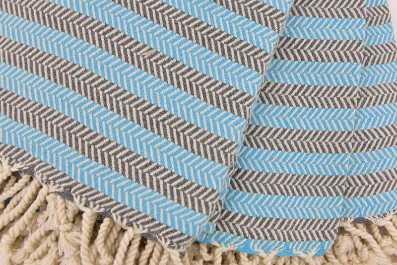 70x40 Cotton Herringbone Towel, Luxury towel, Valentines Day Gift For Her, Gift For Him, Best Beach Towel, Spa Towel, Best Friend Gift Ideas - 5