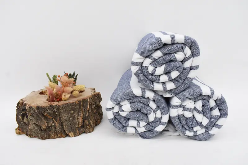 68x36 Cotton Striped Terry Towel, Organic Turkish towel, Sand-free towel, Bathroom Towel, Gift For The Home Decor, Scarf Towel, Housewarming Gift - 8