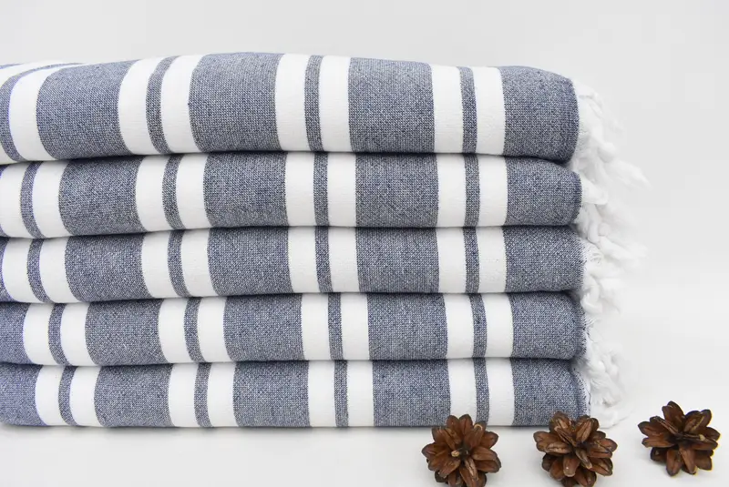 68x36 Cotton Striped Terry Towel, Organic Turkish towel, Sand-free towel, Bathroom Towel, Gift For The Home Decor, Scarf Towel, Housewarming Gift - 2