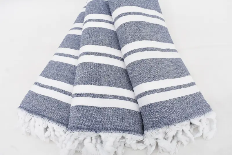 68x36 Cotton Striped Terry Towel, Organic Turkish towel, Sand-free towel, Bathroom Towel, Gift For The Home Decor, Scarf Towel, Housewarming Gift - 3