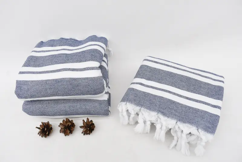 68x36 Cotton Striped Terry Towel, Organic Turkish towel, Sand-free towel, Bathroom Towel, Gift For The Home Decor, Scarf Towel, Housewarming Gift - 7