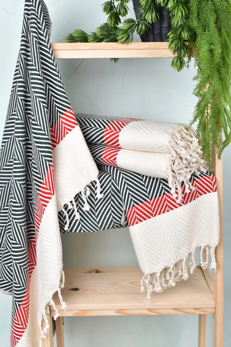 Gifts For Him, Lightweight towel, Gift For Mom, Fouta towel, Girl Trip Party Favor, Oversized Beach Towel, 84x38 Cotton Striped Towel, Gym Towel - 6