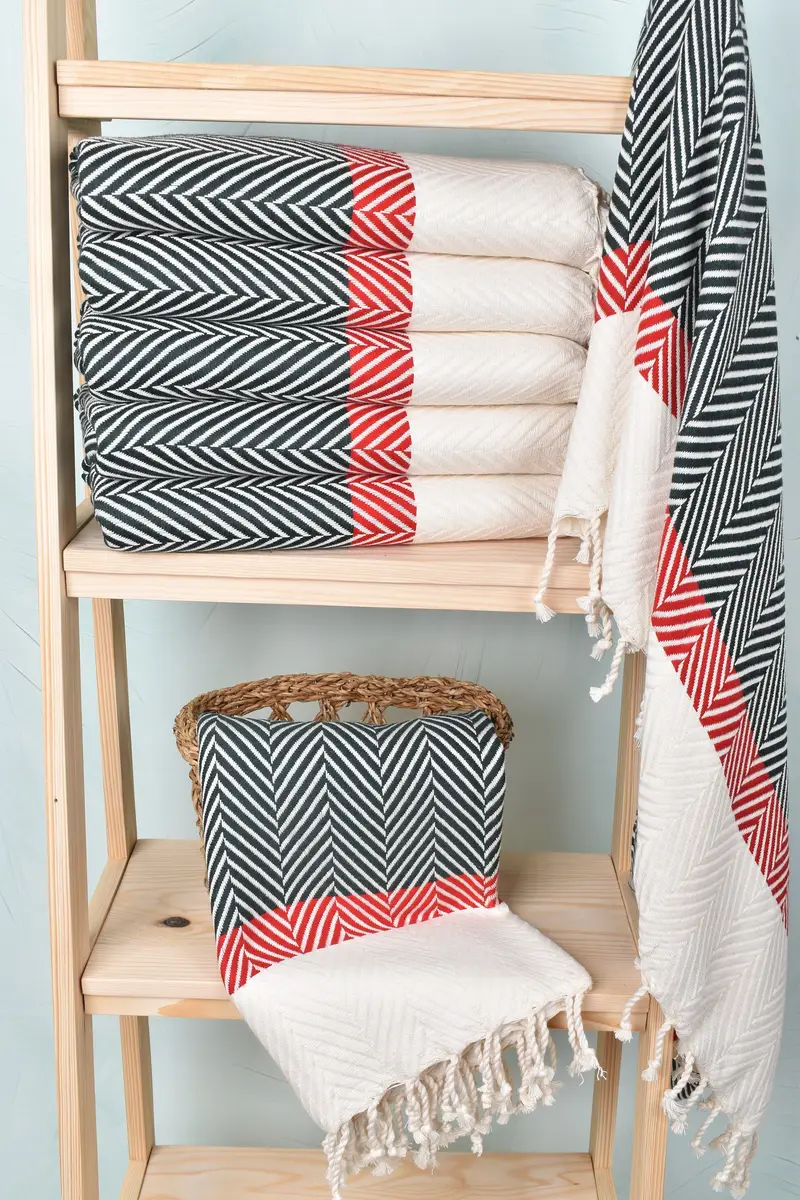 Gifts For Him, Lightweight towel, Gift For Mom, Fouta towel, Girl Trip Party Favor, Oversized Beach Towel, 84x38 Cotton Striped Towel, Gym Towel - 3