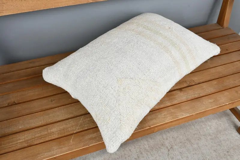 Garden Cushion Cover, Cushion, 16x24 Beige Cushion Case, Vintage Pillow, One Of A Kind Cushion, Kilim Pillow, Turkish Pillow - 2