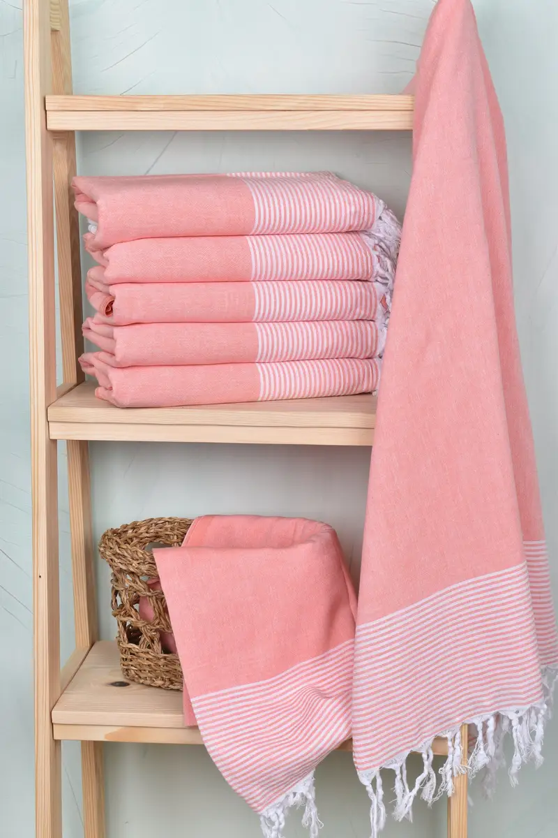 Organic towel, Personalized Gift, 80x36 Cotton Striped Towel, Best Beach Towel, Bride Gift, Summer Towel, Quick-drying peshtemal towel for poolside - 3
