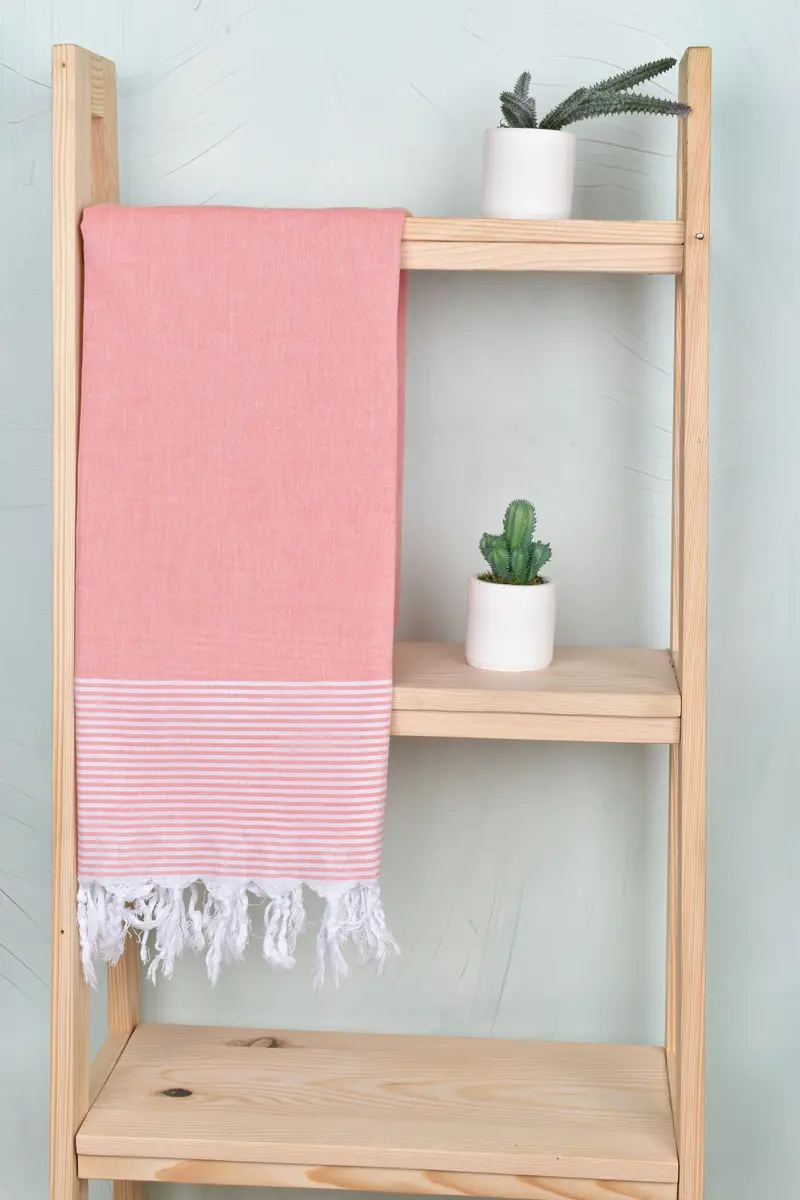 Organic towel, Personalized Gift, 80x36 Cotton Striped Towel, Best Beach Towel, Bride Gift, Summer Towel, Quick-drying peshtemal towel for poolside - 8
