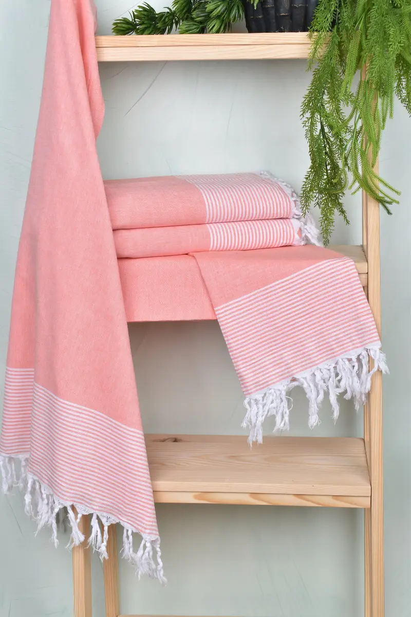 Organic towel, Personalized Gift, 80x36 Cotton Striped Towel, Best Beach Towel, Bride Gift, Summer Towel, Quick-drying peshtemal towel for poolside - 6