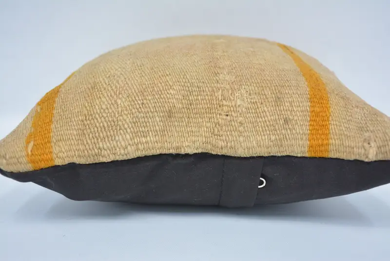 Boho Pillow, Pillow Sham, Ethnic Pillow Sham, Cotton Cushion Cover, Authentic Pillow, Turkish Pillow, 12x12 Beige Pillow, Throw Kilim Pillow - 5
