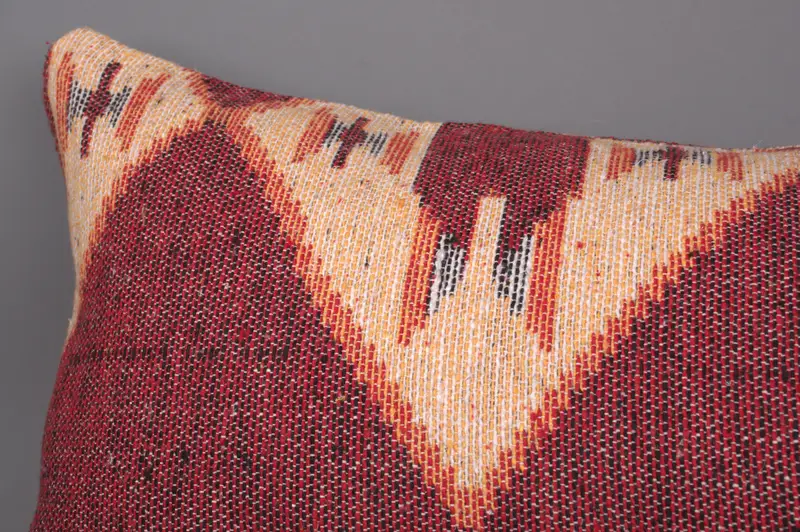 Tribal Cushion Case, 16x36 Red Pillow Case, Home Decor Pillow, Boho Pillow Sham Cover, Antique Pillows, Pillow, Decorative Pillow Case - 5