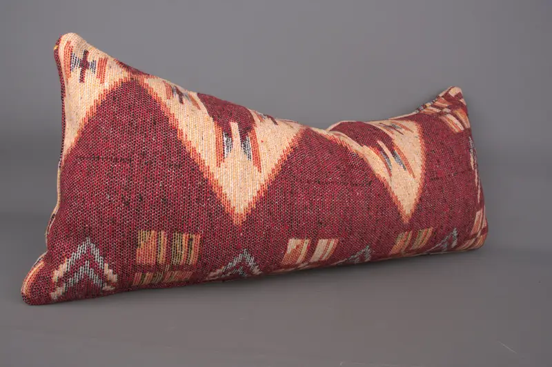 Tribal Cushion Case, 16x36 Red Pillow Case, Home Decor Pillow, Boho Pillow Sham Cover, Antique Pillows, Pillow, Decorative Pillow Case - 2