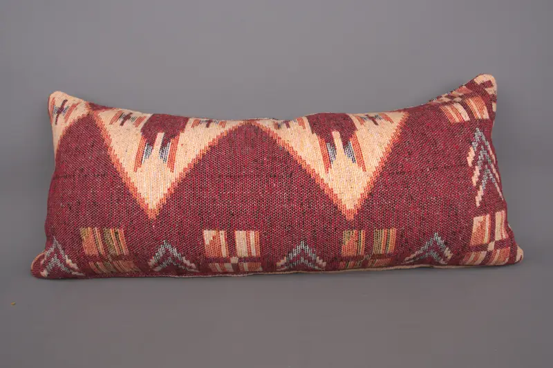 Tribal Cushion Case, 16x36 Red Pillow Case, Home Decor Pillow, Boho Pillow Sham Cover, Antique Pillows, Pillow, Decorative Pillow Case - 4