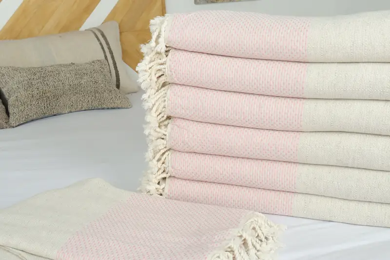 Bridesmaid Gifts, Bachelorette Party Favors, Custom Wedding Gifts, Turkish Towel Blanket, Gift For Coworker, 96x96 Cotton Polka Dot Towel - 3