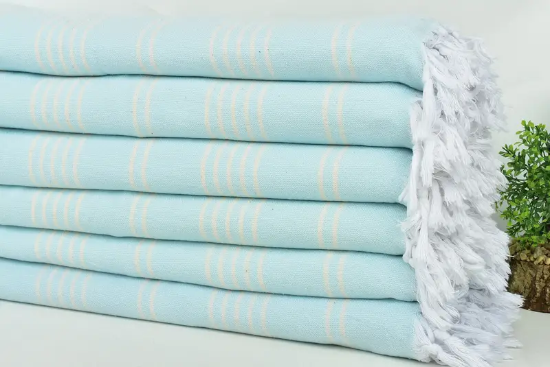 96x70 Cotton Striped Towel, Monogram Blanket, Bedspread, Spooky Bachelorette Party, Turkish Cotton Blanket, Bridesmaid Gifts, Couch Cover - 3