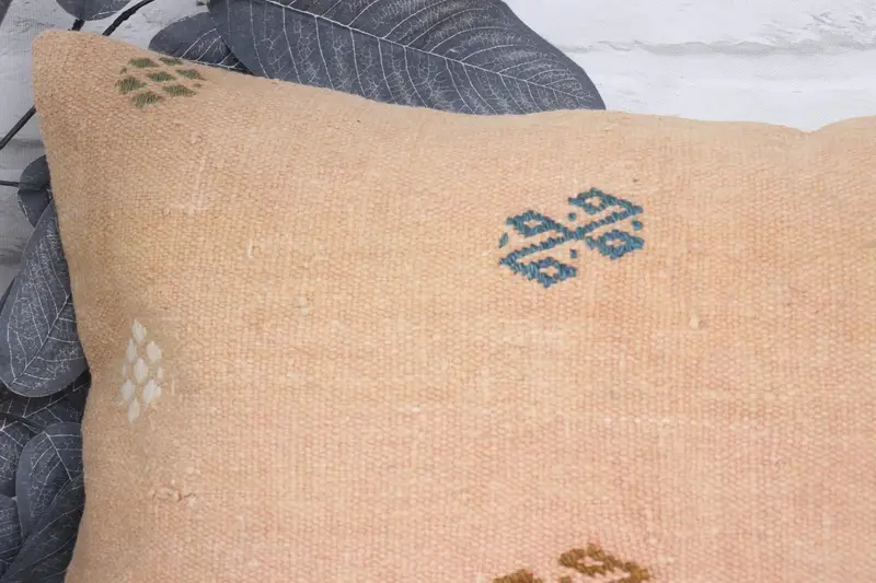 Vintage Kilim Pillow, Authentic Cushion, Cushion, 16x24 Beige Pillow Case, Luxury Cushion, Boho Pillow, Tribal Cushion, Antique Pillows - 2