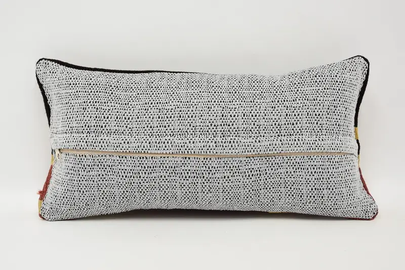 Cozy Throw Pillow, Ethnical Kilim Rug Pillow, Interior Designer Pillow, Handwoven Pillow, 8x16 Red Pillow Case, Pillow Cover, Pillow for Couch - 6