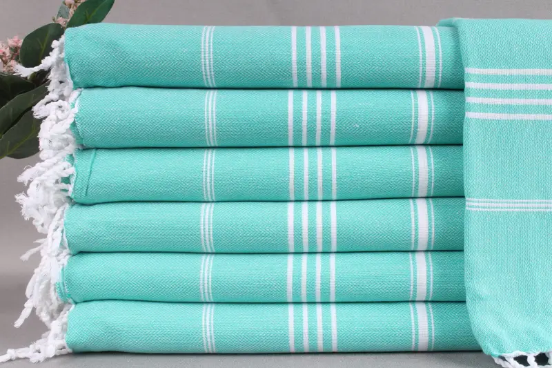 Custom Turkish Towel Dark Benetton Green, 40x71 Inches