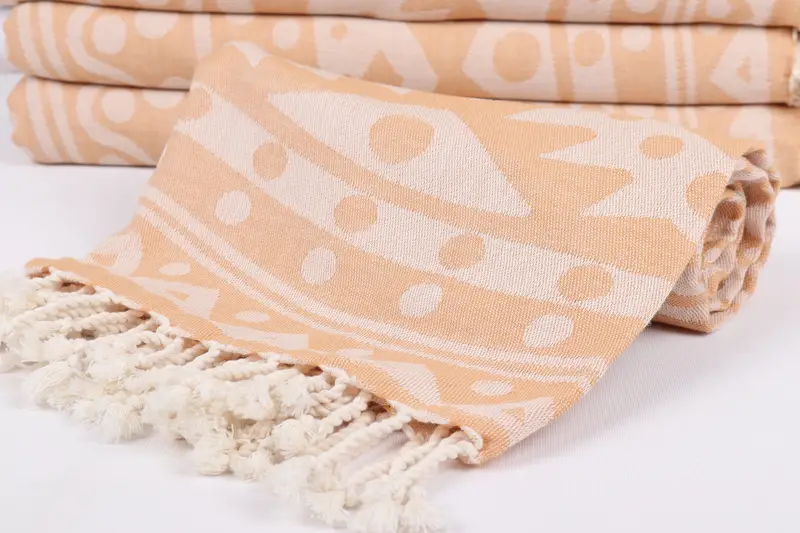 Custom Name Towel, 70x40 Cotton Round Pattern Towel, Custom Towel Beach, Unique Gift, Gift For Her, Large Turkish Towel, Housewarming Gift - 5