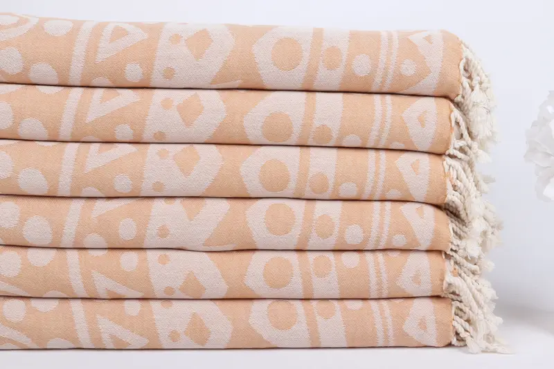 Custom Name Towel, 70x40 Cotton Round Pattern Towel, Custom Towel Beach, Unique Gift, Gift For Her, Large Turkish Towel, Housewarming Gift - 4