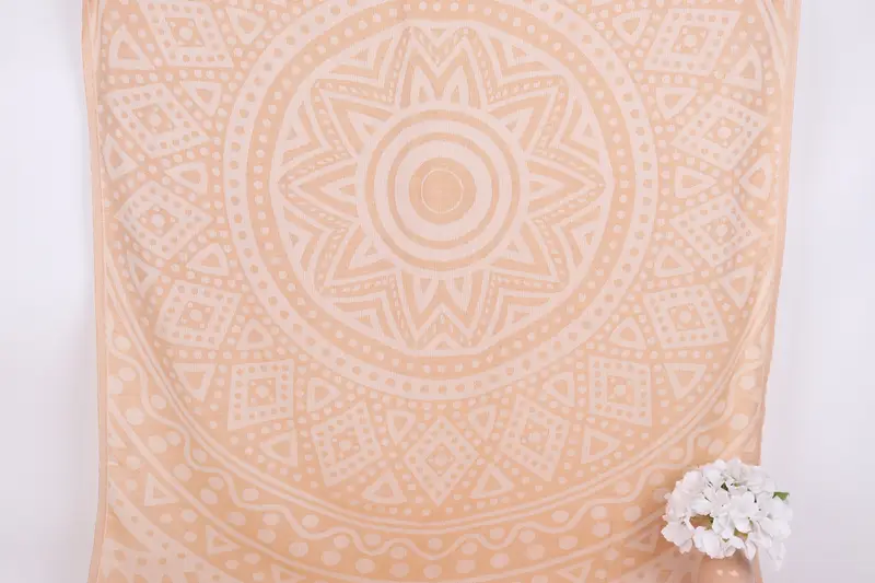 Custom Name Towel, 70x40 Cotton Round Pattern Towel, Custom Towel Beach, Unique Gift, Gift For Her, Large Turkish Towel, Housewarming Gift - 1