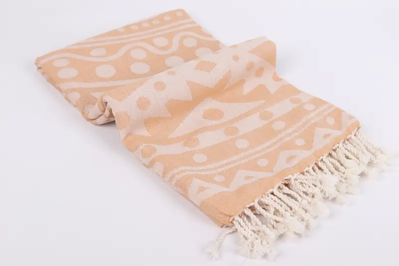 Custom Name Towel, 70x40 Cotton Round Pattern Towel, Custom Towel Beach, Unique Gift, Gift For Her, Large Turkish Towel, Housewarming Gift - 7