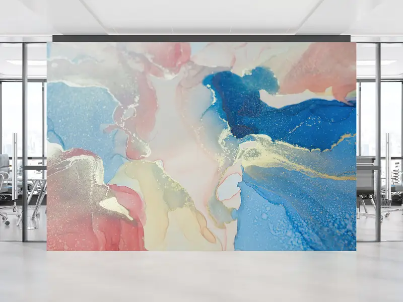 Zarif Baskılı Pembe Mermer Duvar Kağıdı: Modern, Çağdaş Tasarım