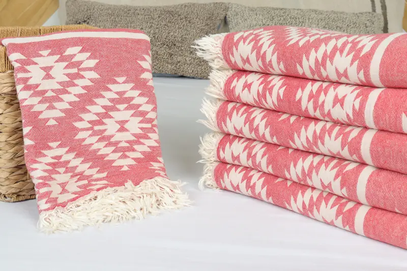 84x56 Cotton Kilim Design Towel, Throw Blanket Couch, Summer Gift, Bachelorette Party Items, Decorative Blanket, Bachelorette Gifts - 4