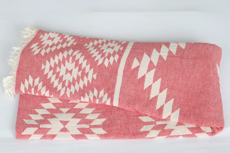 84x56 Cotton Kilim Design Towel, Throw Blanket Couch, Summer Gift, Bachelorette Party Items, Decorative Blanket, Bachelorette Gifts - 6
