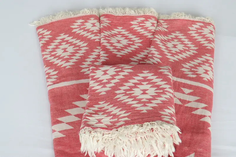 84x56 Cotton Kilim Design Towel, Throw Blanket Couch, Summer Gift, Bachelorette Party Items, Decorative Blanket, Bachelorette Gifts - 5