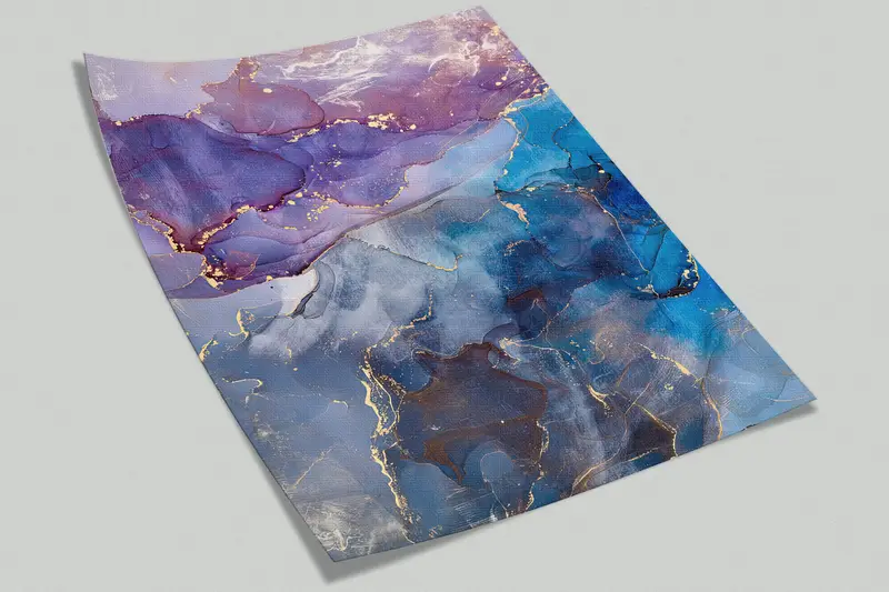 Luxury Marble Wall Art, Purple And Blue Marble, Paper Wall Art, 3d Wall Paper, Wall Paper Peel and Stick, Shimmery Wallpaper, - 4