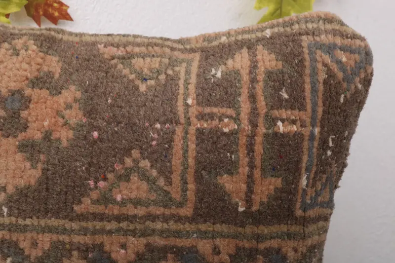 16x16 Blue Cushion Case, Cushion Cover, Vintage Kilim Throw Pillow, Toss Cushion Case, Muted Pillow Cover, Vintage Pillow, Handmade Kilim Cushion - 5