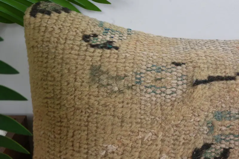 Pillow Cover, Interior Designer Pillow, 12x48 Yellow Pillow Cover, Turkish Pillow, Kilim Cushion Sham, Decorative Bolster Pillow Case - 2