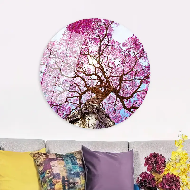 エレガントな秋の木の風景プリント キャンバス - 自然の静けさ