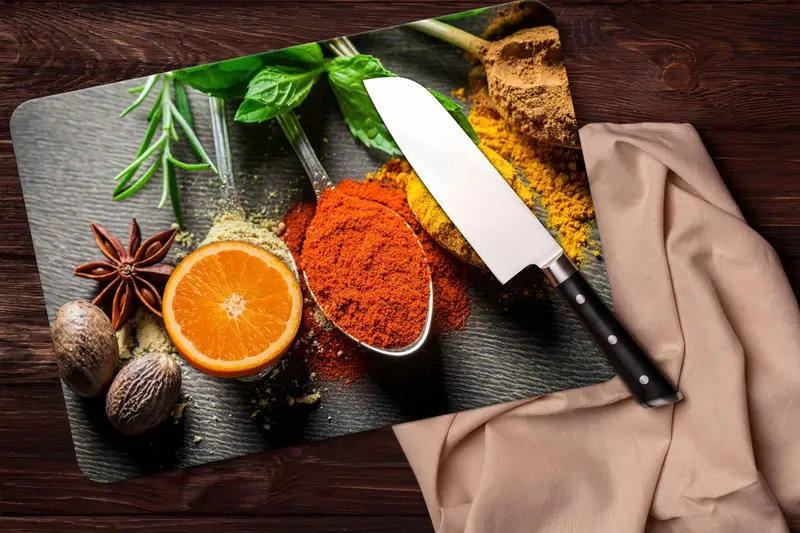 カラフルな強化ガラスまな板、トレンディなキッチンの必需品