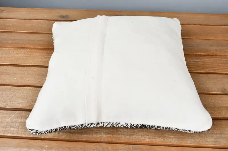 Turkish Bench Cushion Cover, Hippie Throw Pillow Sham, 12x12 Brown Cushion, Kilim Pillow Cover, Pillow Case, Pillow for Couch, Kilim Cushion Sham - 5