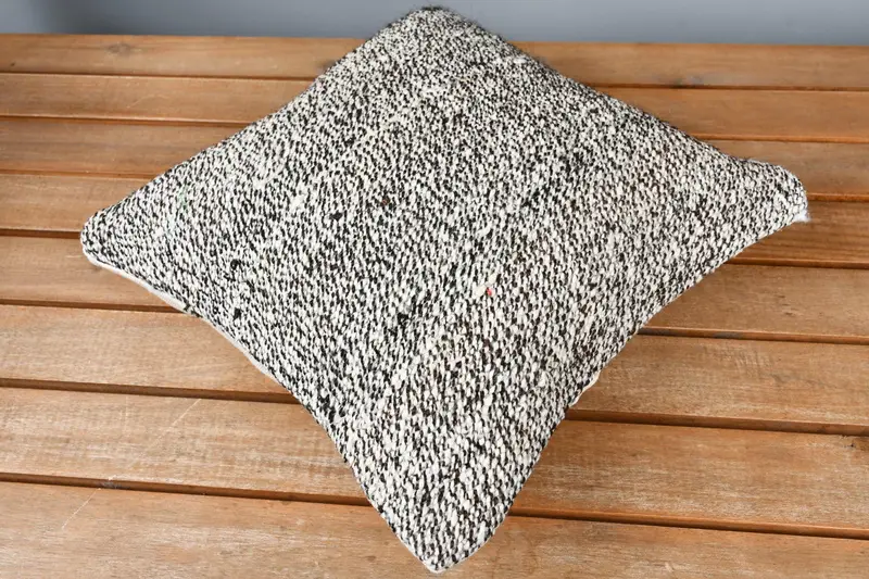 Turkish Bench Cushion Cover, Hippie Throw Pillow Sham, 12x12 Brown Cushion, Kilim Pillow Cover, Pillow Case, Pillow for Couch, Kilim Cushion Sham - 2