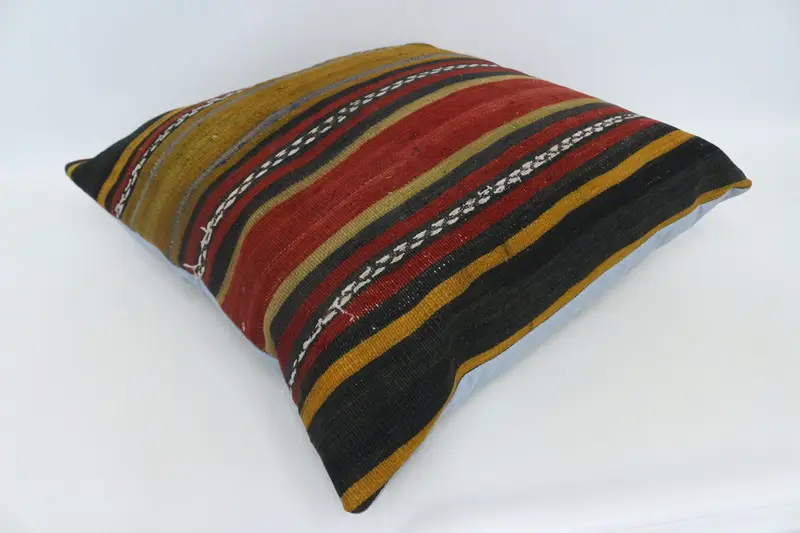 Kilim Pillow Cover, Pillow for Sofa, Handmade Kilim Cushion, 28x28 Brown Cushion Case, Living Room Throw Pillow Case, Cushion - 6