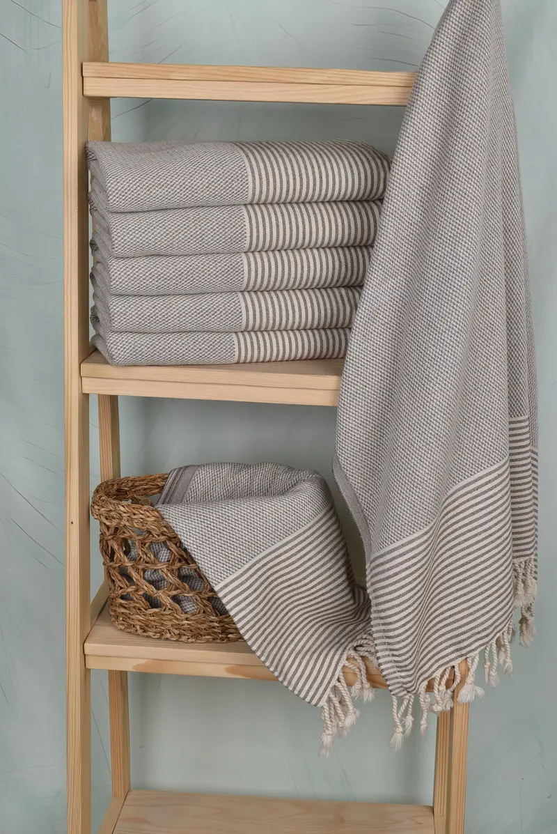 Bachelorette Party Gift, Sand-resistant Turkish towel for the beach, Gift Towel, Hammam towel, 70x36 Cotton Striped Towel, Custom Wedding Gift - 3