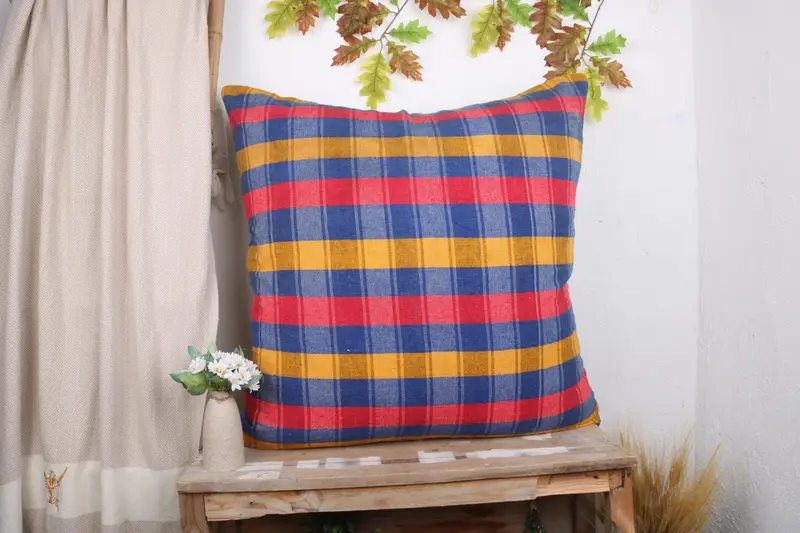 32x32 Blue Cushion, Outdoor Patio Cushion Case, Interior Designer Pillow, Pillow Case, Vintage Kilim Throw Pillow, One Of A Kind Pillow, Boho Pillow - 1