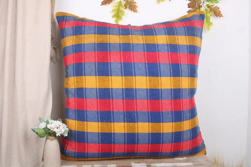 32x32 Blue Cushion, Outdoor Patio Cushion Case, Interior Designer Pillow, Pillow Case, Vintage Kilim Throw Pillow, One Of A Kind Pillow, Boho Pillow - 2