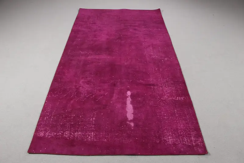 パープルモロッコラグ、4.2x7.9フィートのエレガントな装飾