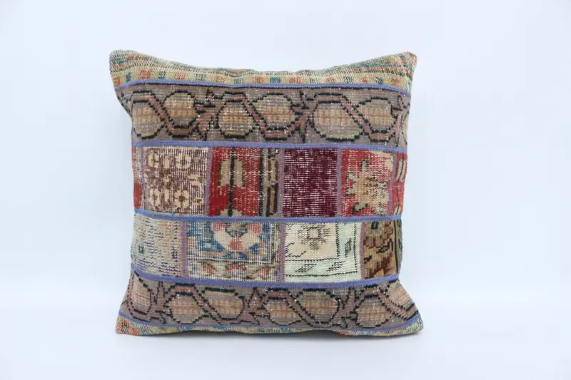 Pillow, Turkish Rugs Pillow Case, Turkish Pillow, 28x28 Red Pillow Cover, Vintage Kilim Throw Pillow, Anatolian Pillow, Throw Kilim Pillow - 1