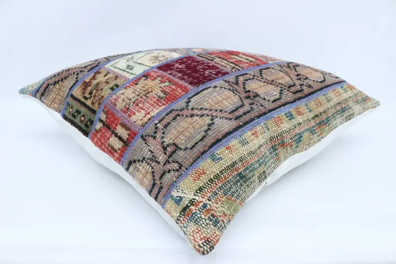Pillow, Turkish Rugs Pillow Case, Turkish Pillow, 28x28 Red Pillow Cover, Vintage Kilim Throw Pillow, Anatolian Pillow, Throw Kilim Pillow - 6