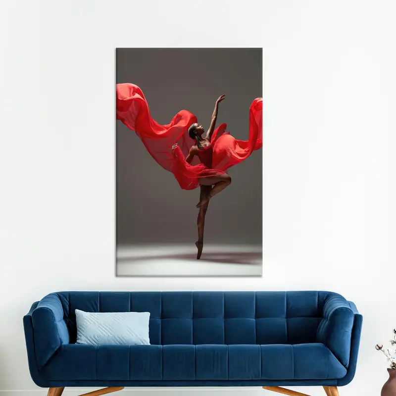 Ballerina Wall Art, Canvas Wall Art, Woman Wall Art, Girl Room Decor, arte moderno de pared, arte de pared de la sala de estar, decoración de pared de salón, - 1